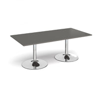 Trumpet base rectangular boardroom table