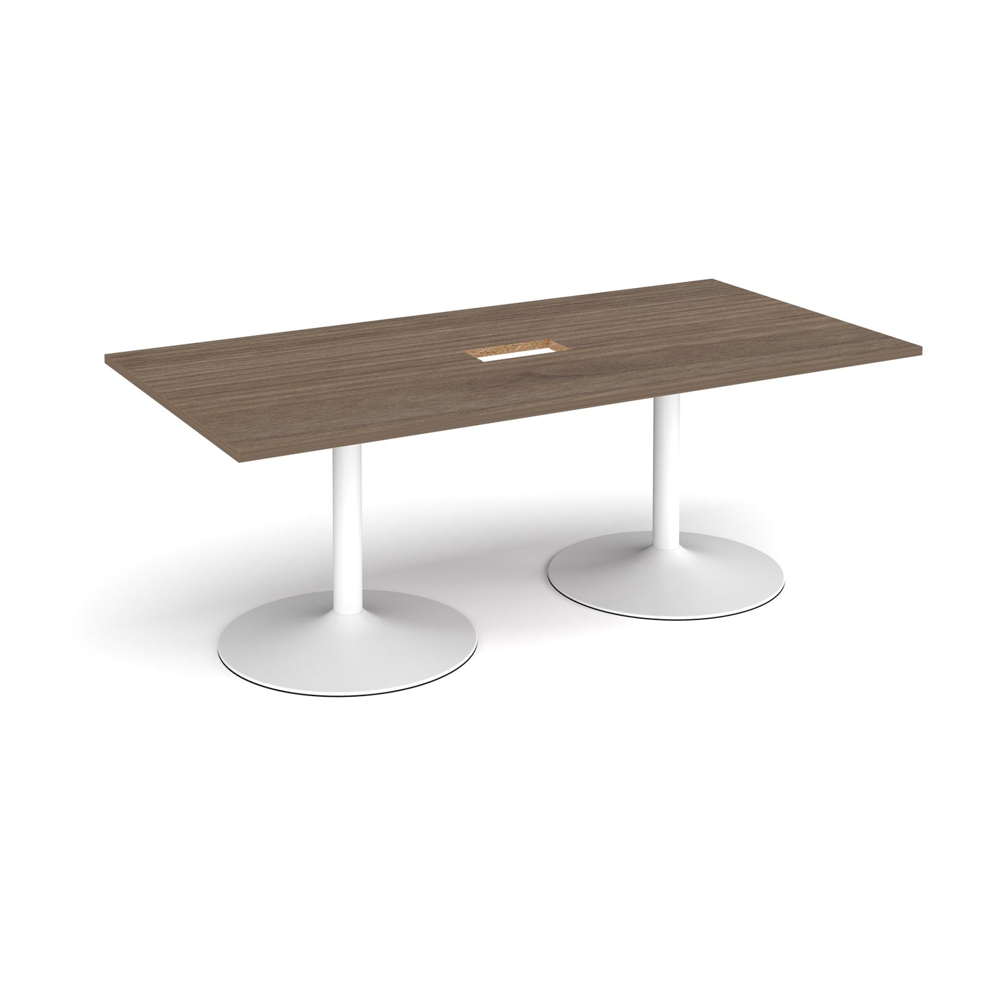 Trumpet base rectangular power ready boardroom table