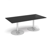 Trumpet base rectangular boardroom table
