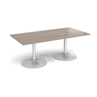 Trumpet base rectangular boardroom table
