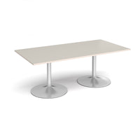 Trumpet base rectangular boardroom table