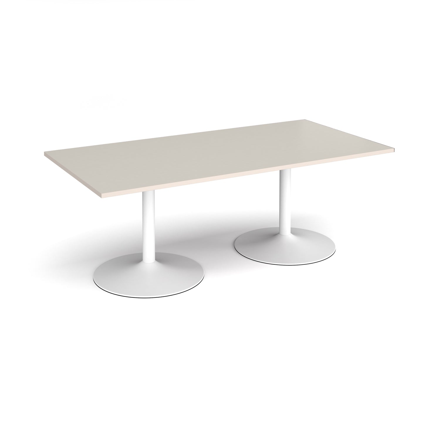 Trumpet base rectangular boardroom table