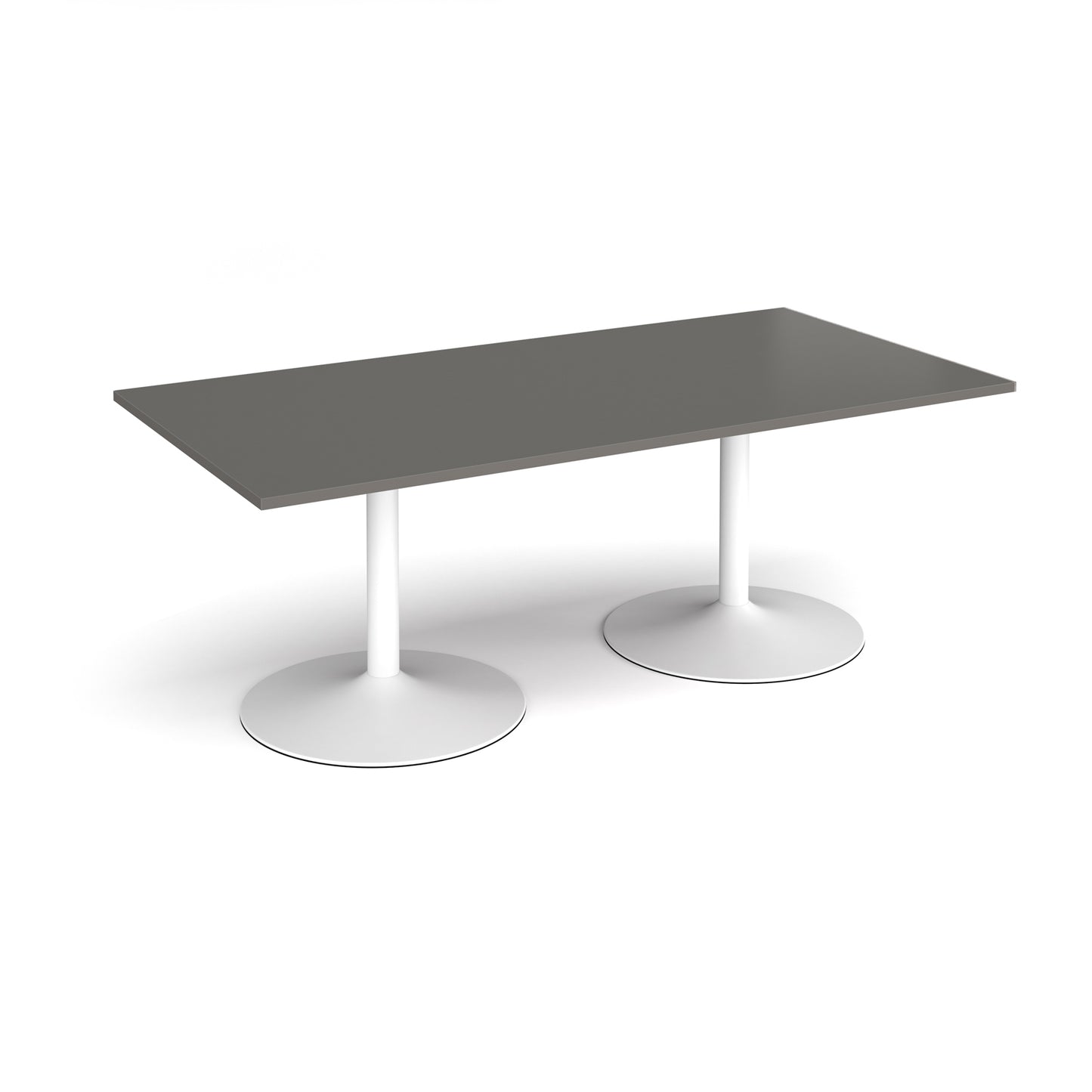 Trumpet base rectangular boardroom table