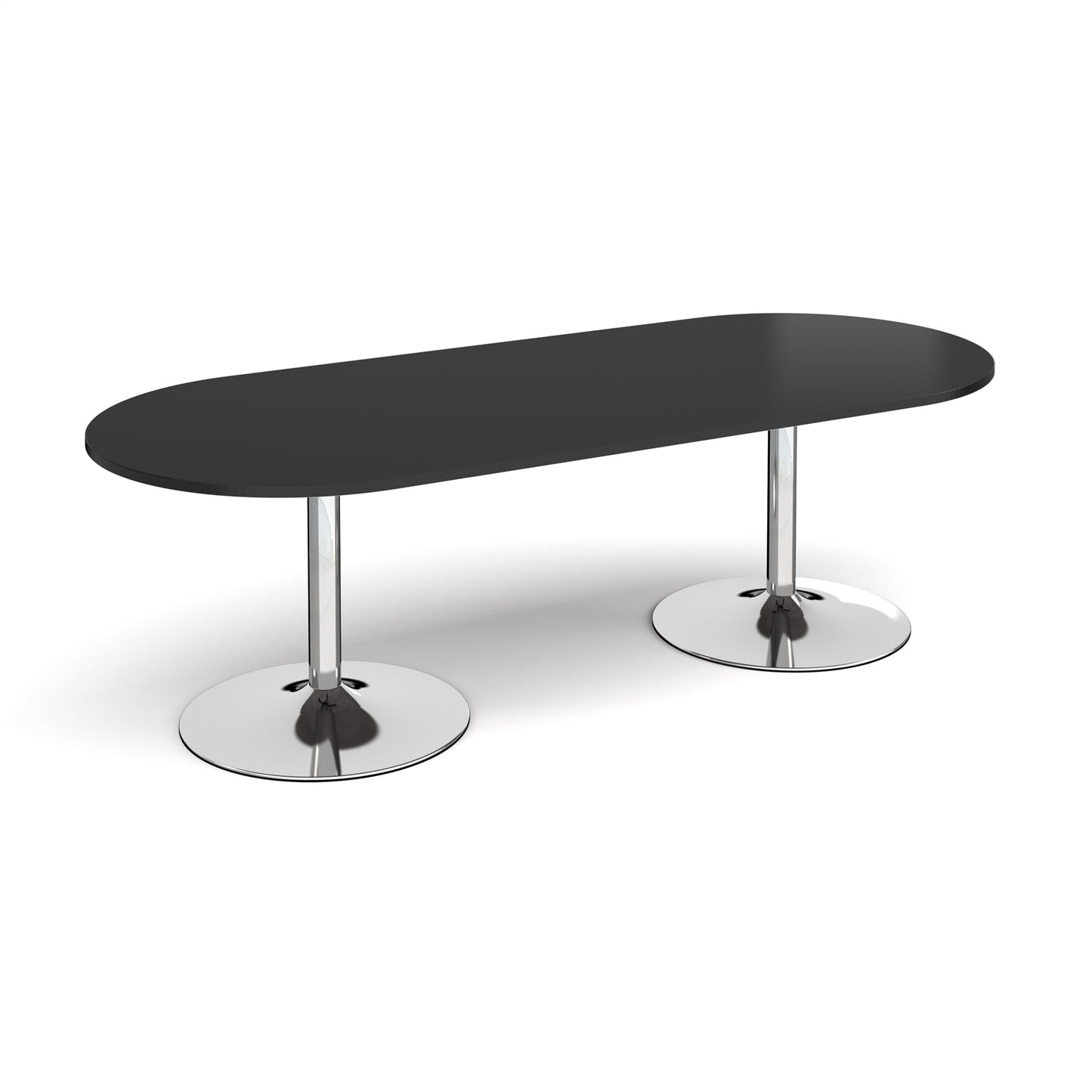 Trumpet base radial end boardroom table