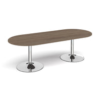 Trumpet base radial end boardroom table