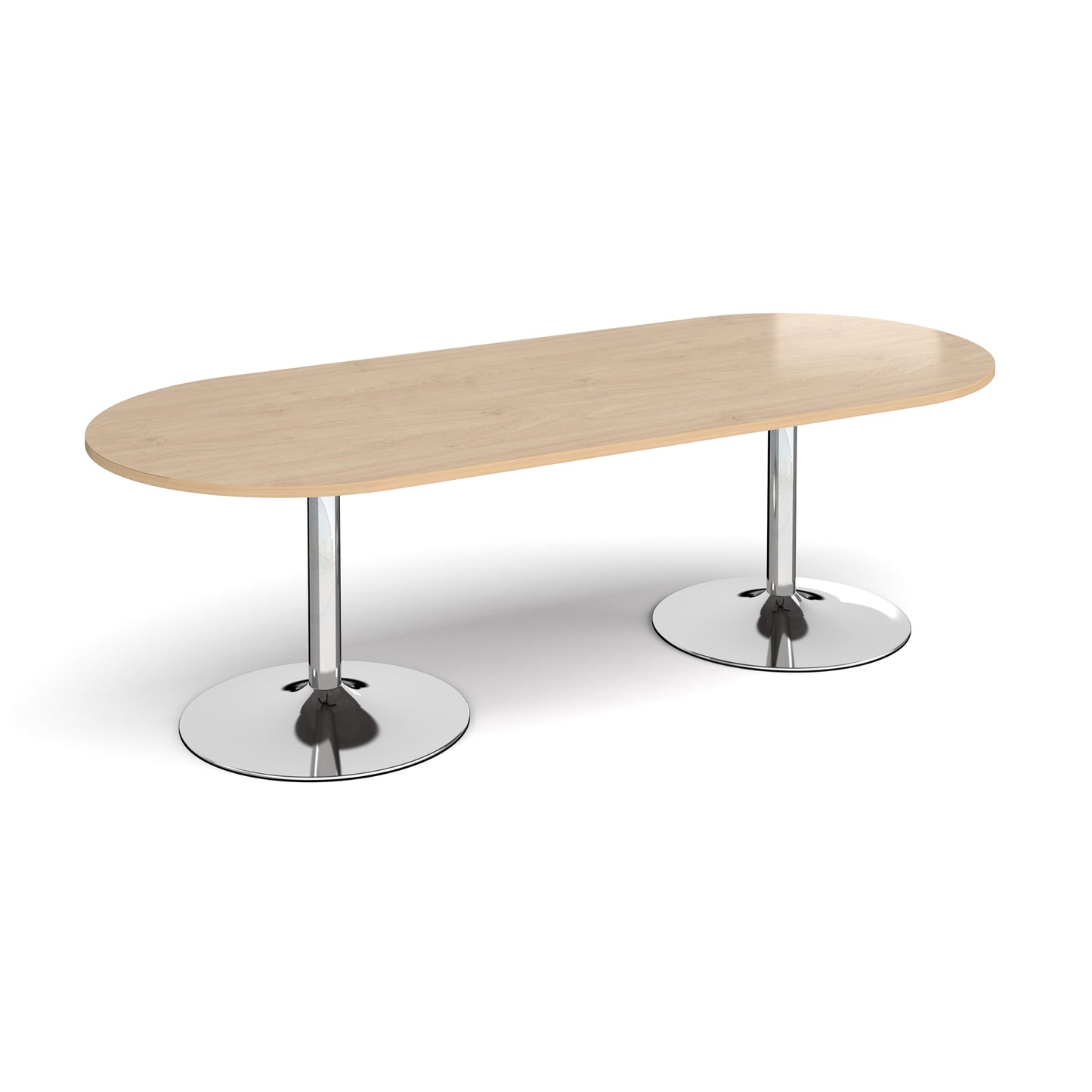 Trumpet base radial end boardroom table