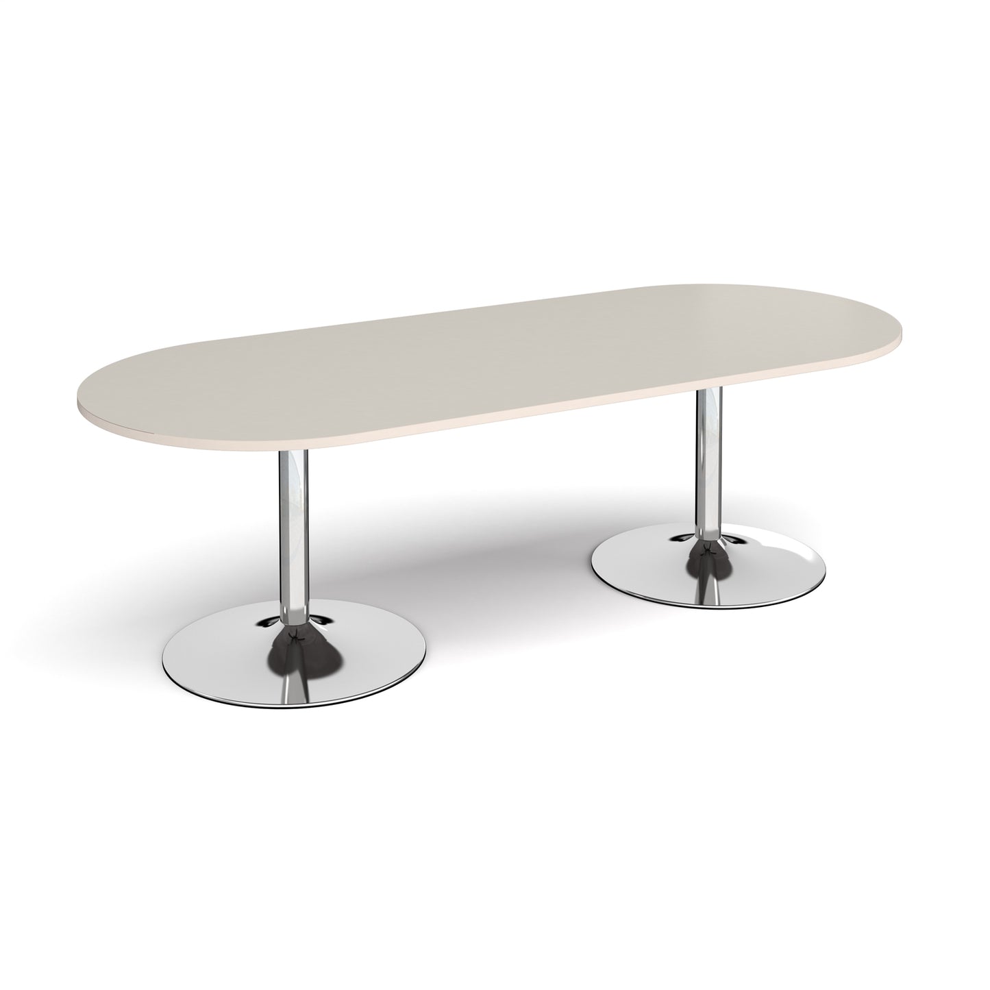Trumpet base radial end boardroom table