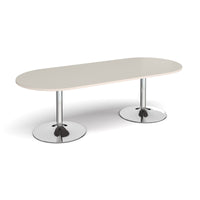 Trumpet base radial end boardroom table