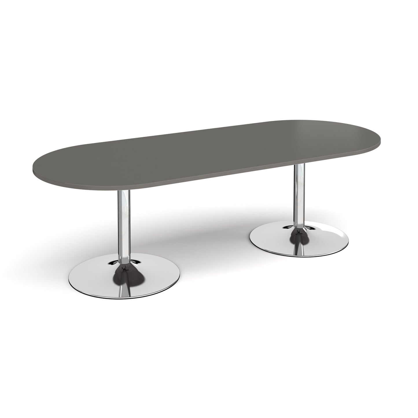 Trumpet base radial end boardroom table