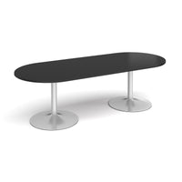 Trumpet base radial end boardroom table