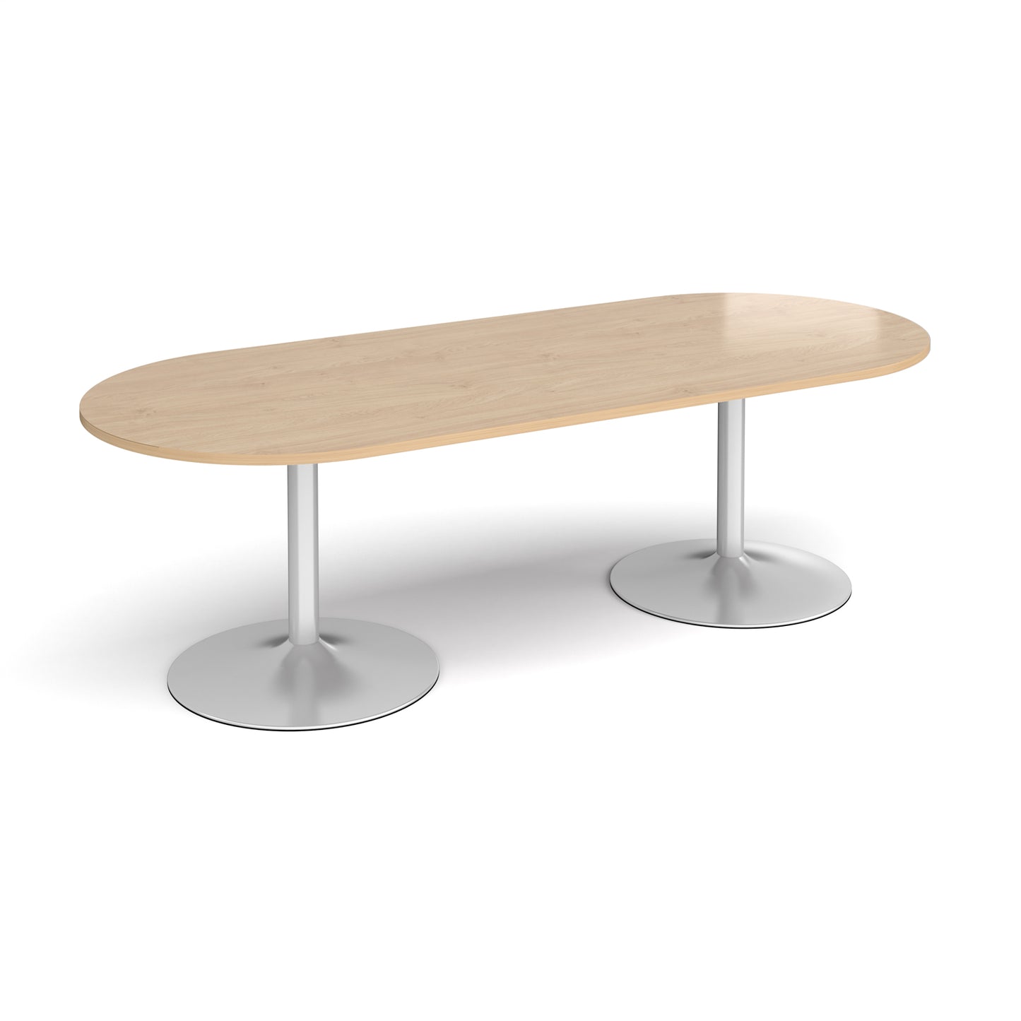 Trumpet base radial end boardroom table