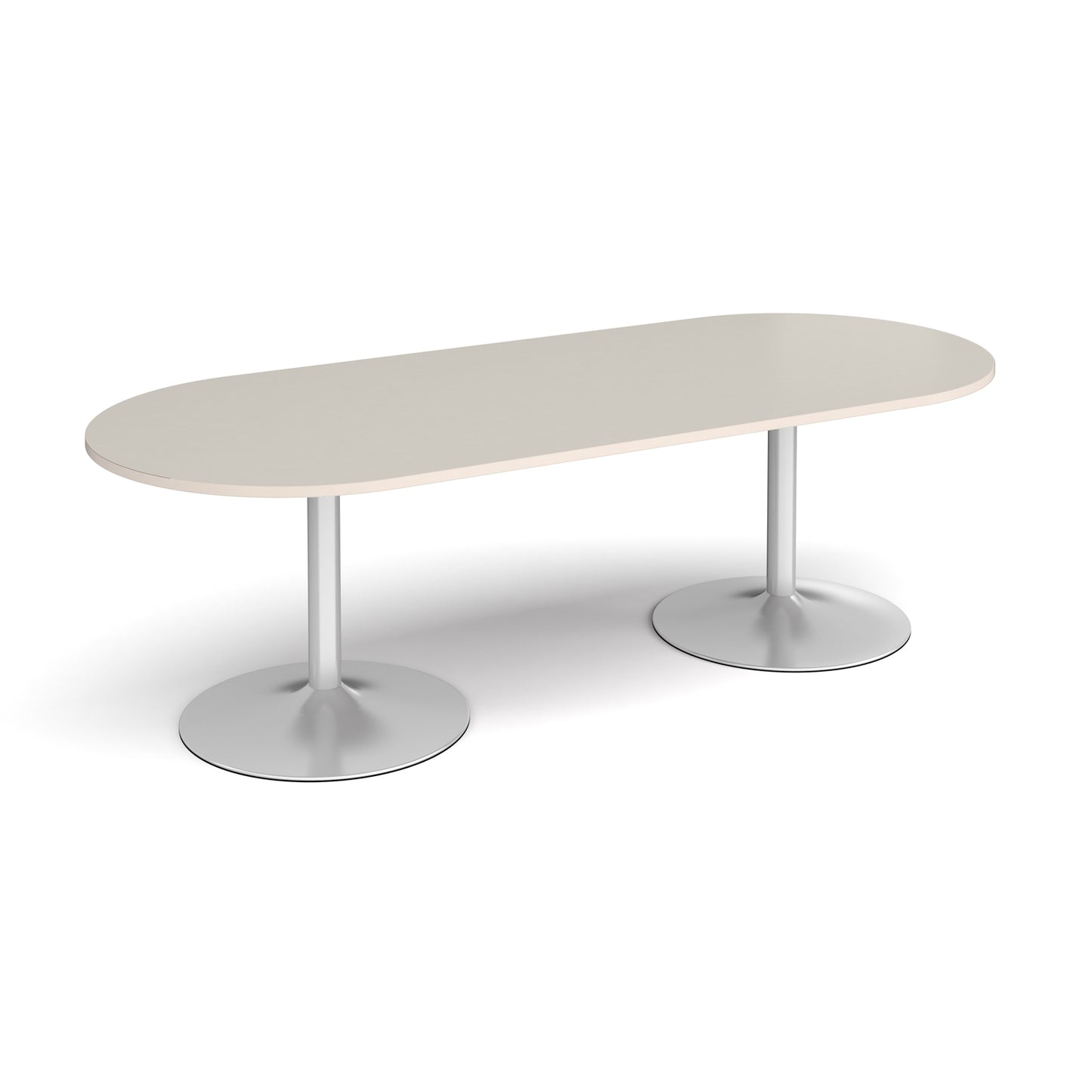 Trumpet base radial end boardroom table