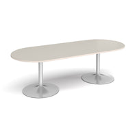 Trumpet base radial end boardroom table