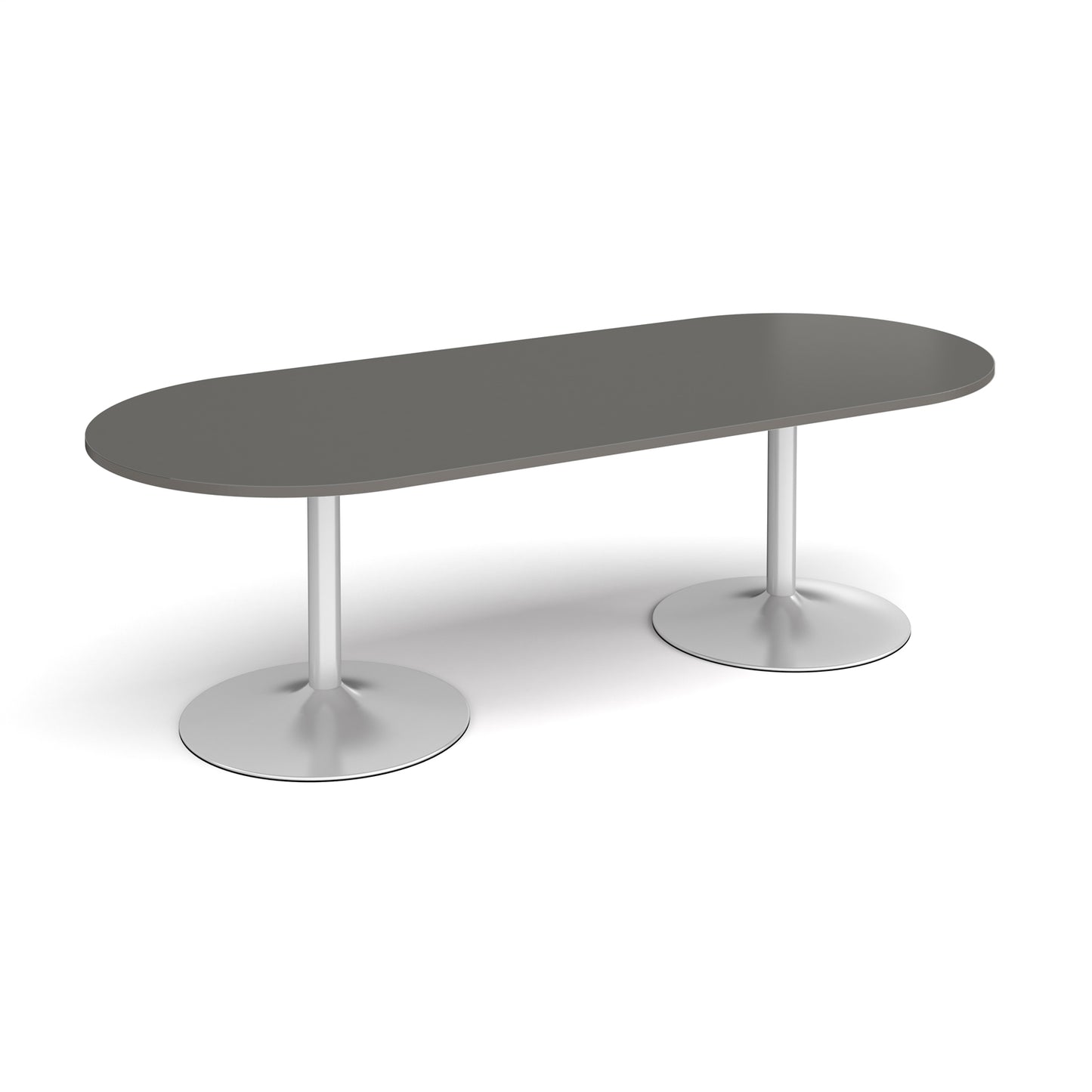 Trumpet base radial end boardroom table