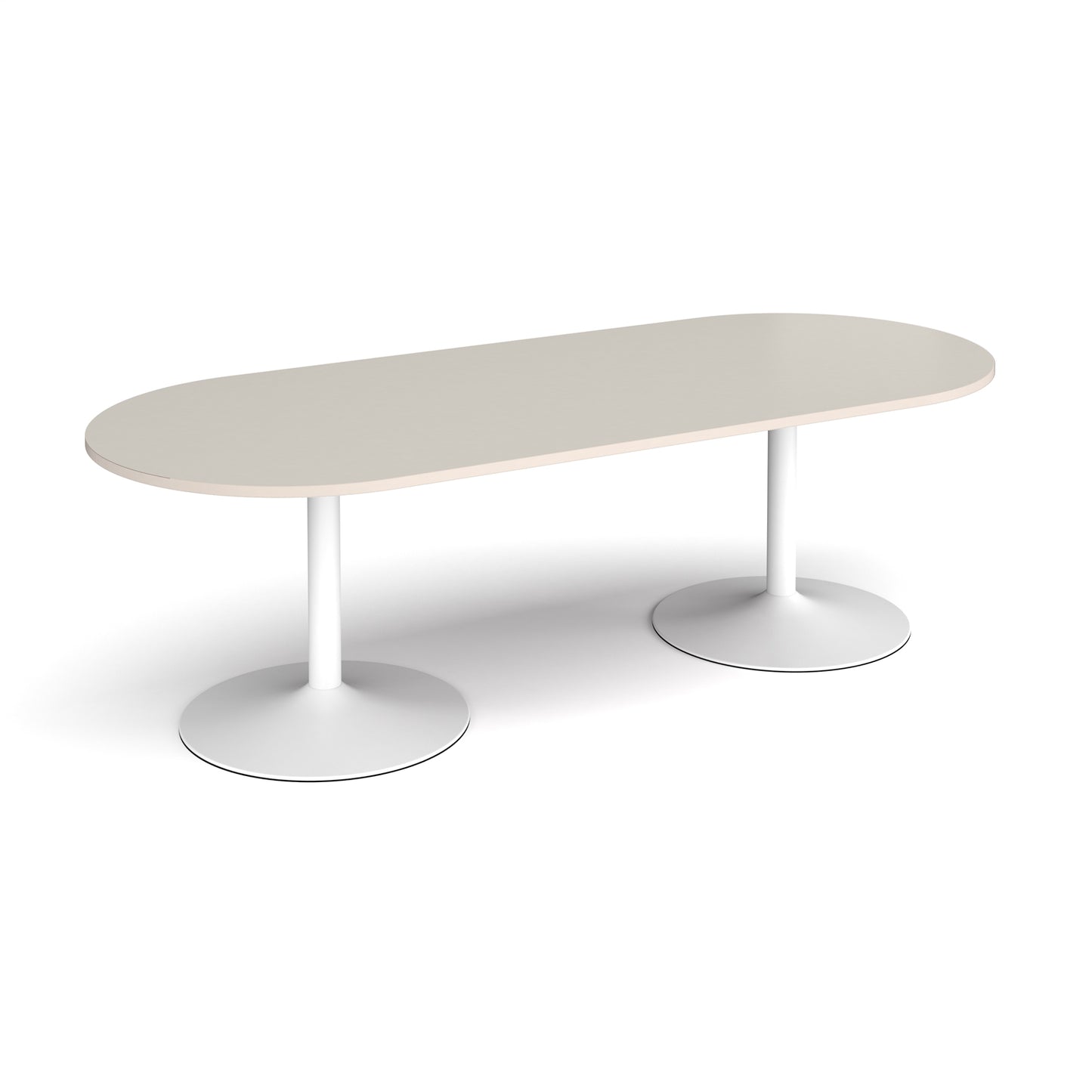 Trumpet base radial end boardroom table