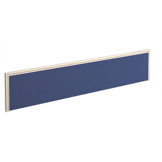 Straight fabric desktop screen with aluminium frame