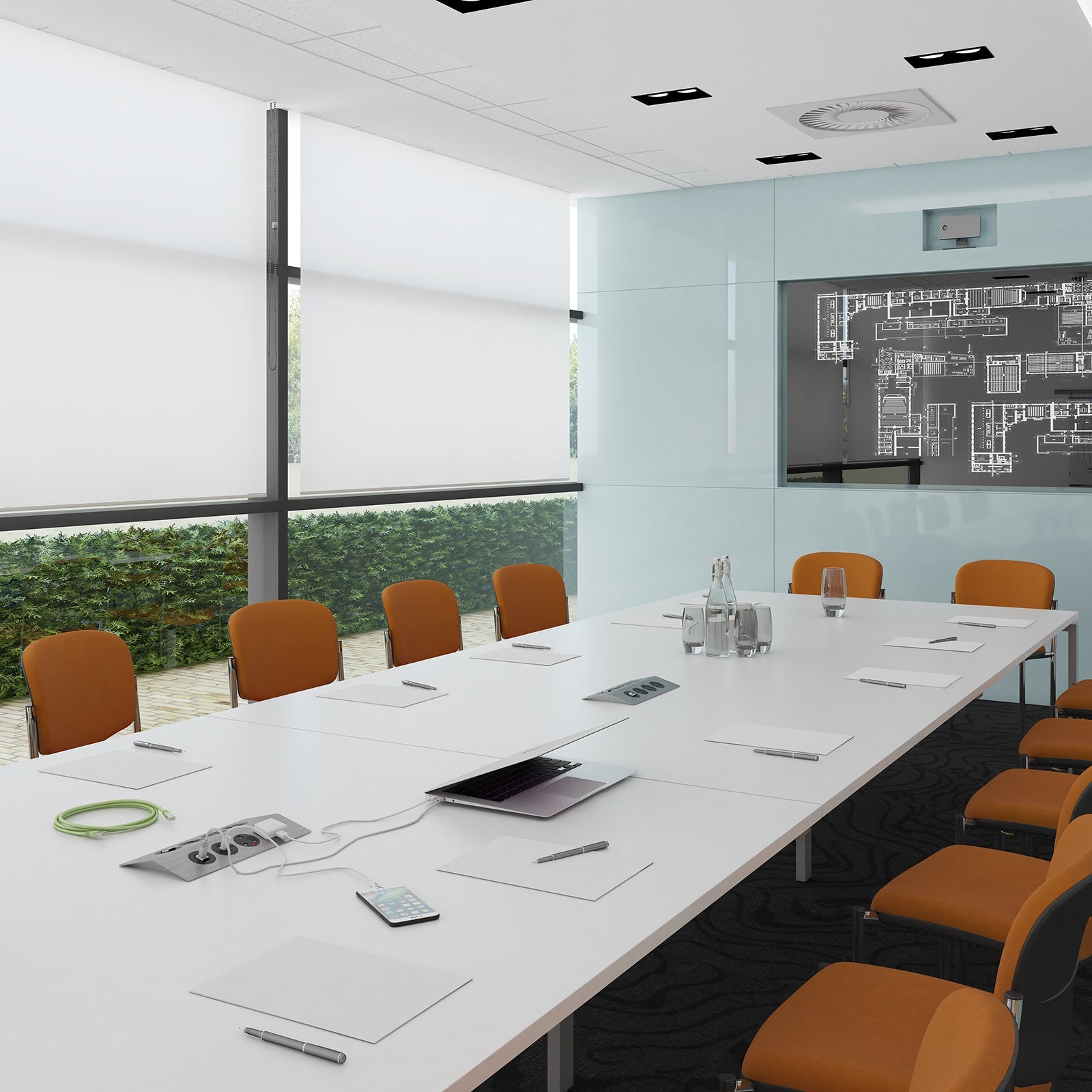 Adapt rectangular boardroom table