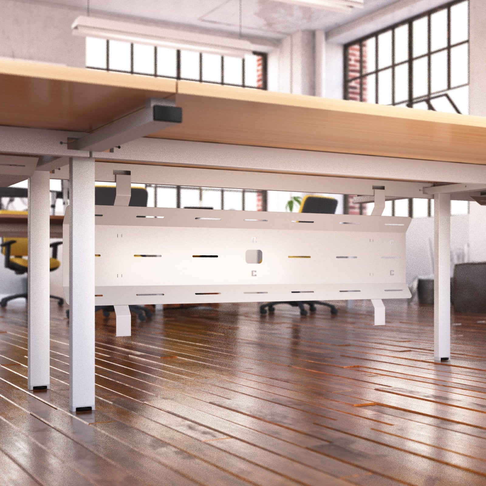 Double cable tray for Adapt and Fuze desks