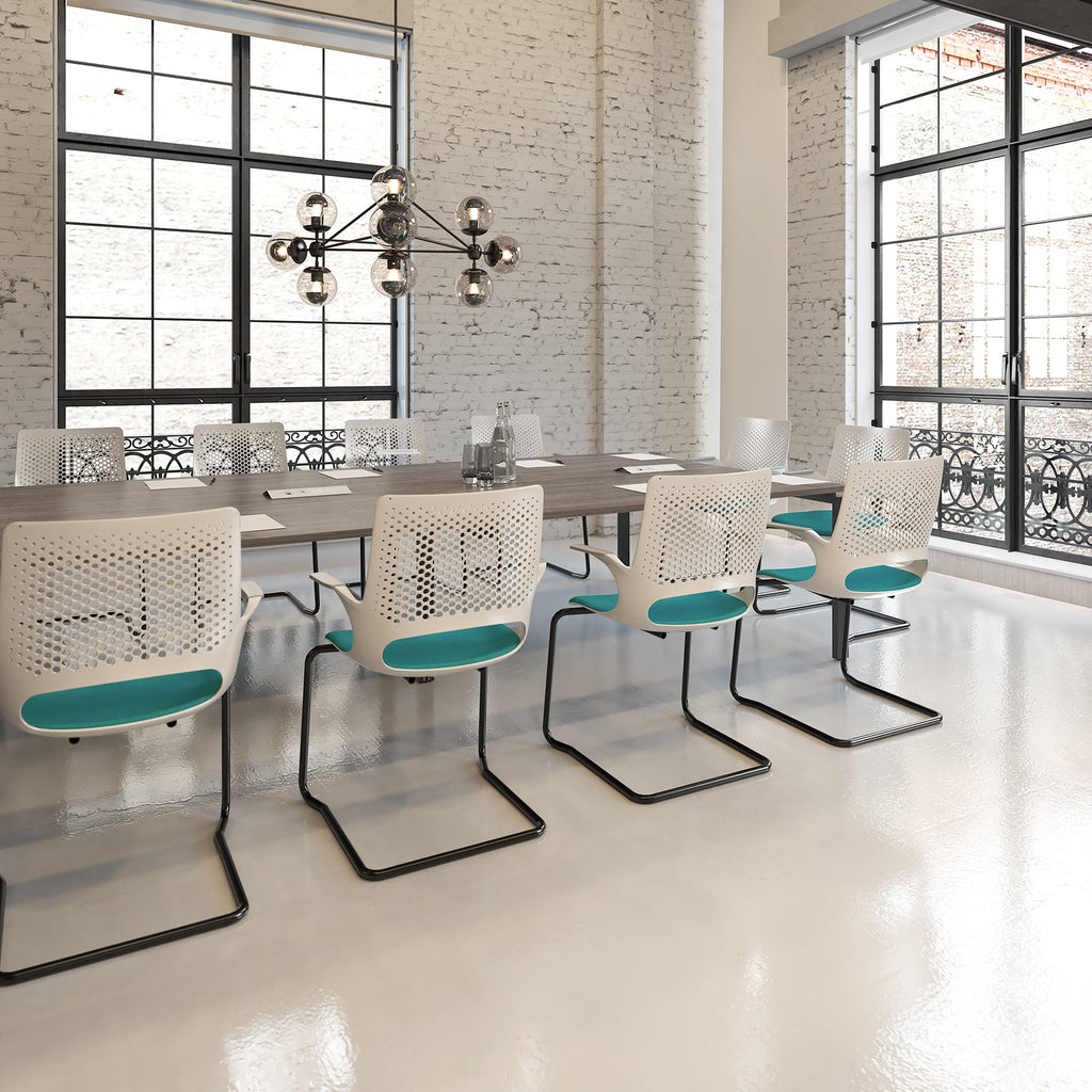 Adapt rectangular power ready boardroom table