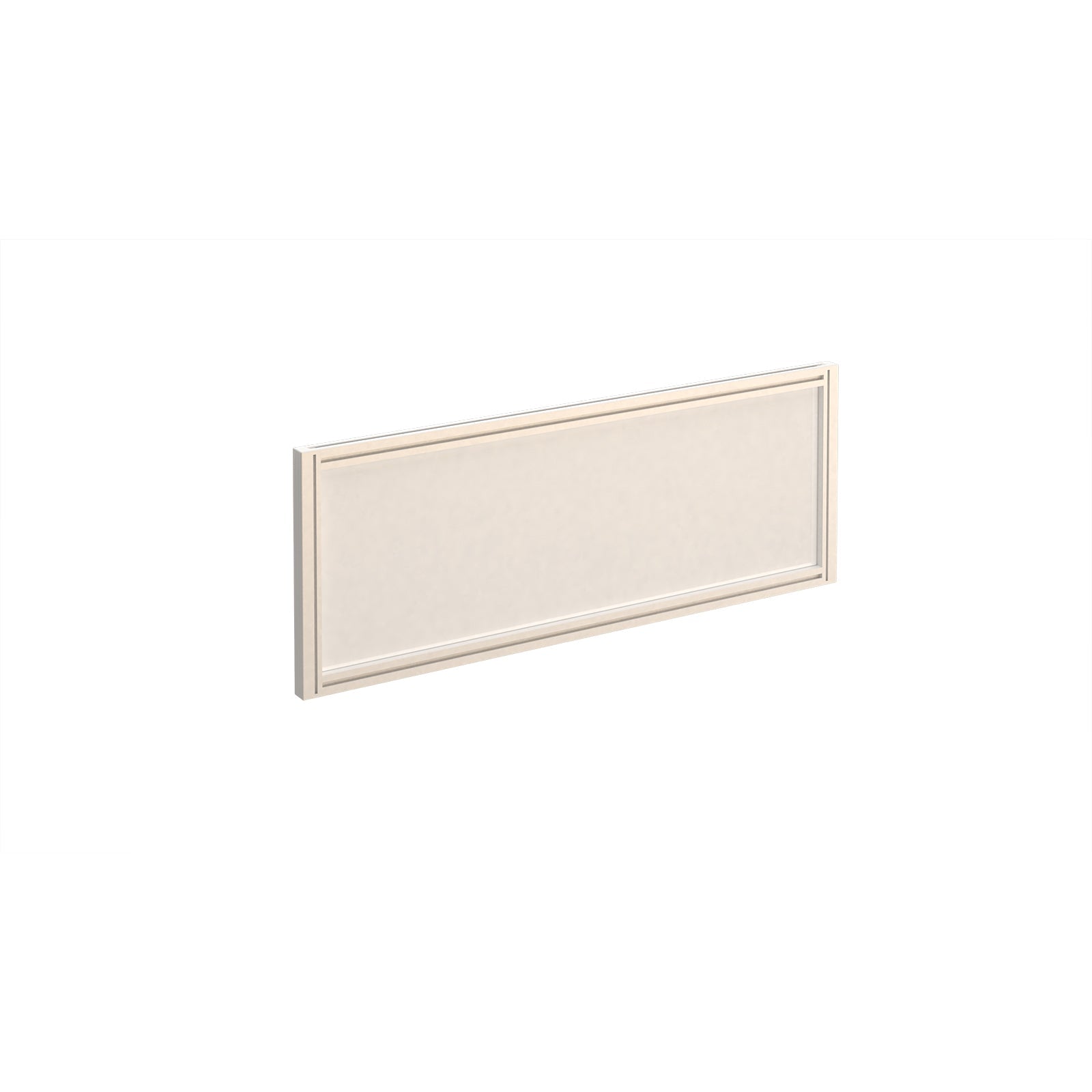Straight glazed desktop screen with aluminium frame