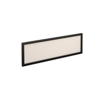 Straight glazed desktop screen with aluminium frame