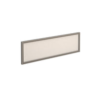 Straight glazed desktop screen with aluminium frame