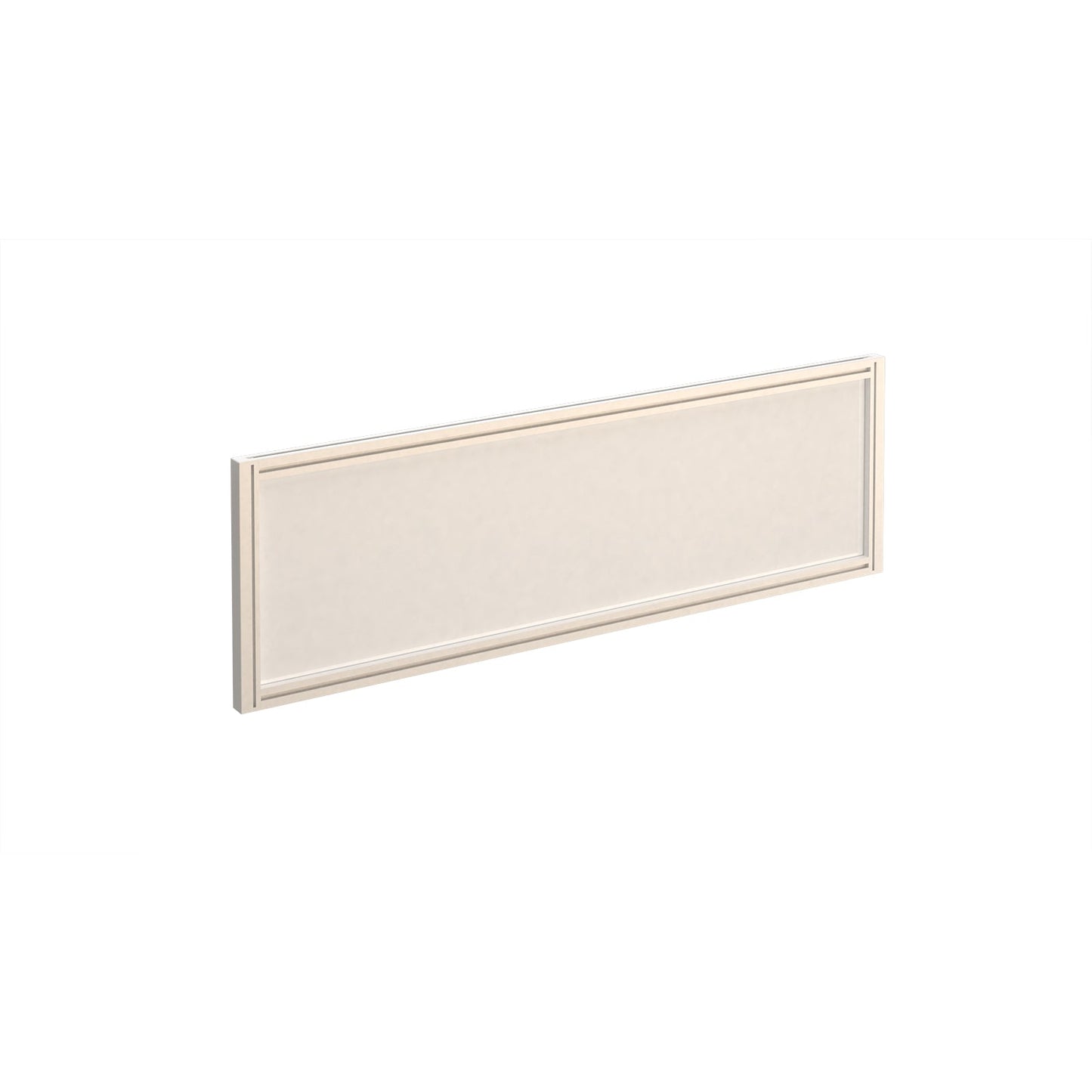 Straight glazed desktop screen with aluminium frame