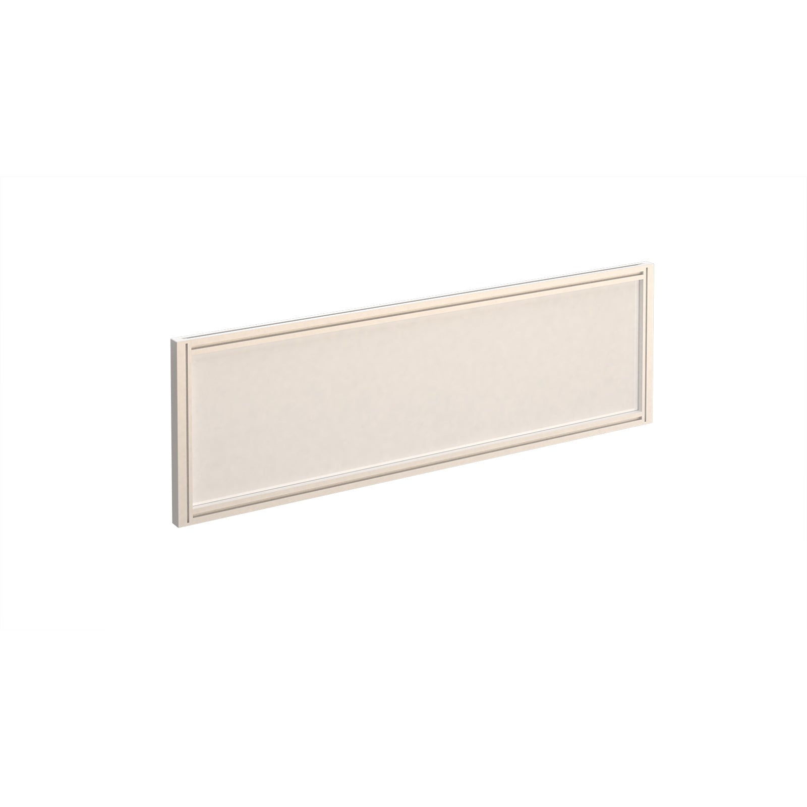 Straight glazed desktop screen with aluminium frame