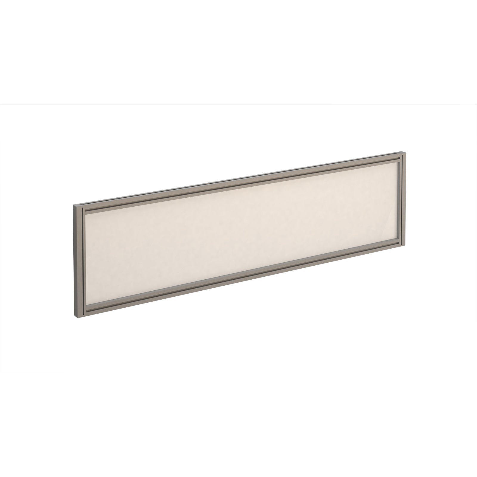 Straight glazed desktop screen with aluminium frame