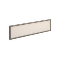 Straight glazed desktop screen with aluminium frame