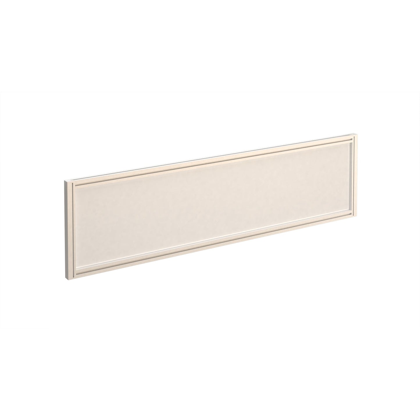 Straight glazed desktop screen with aluminium frame