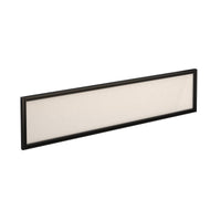Straight glazed desktop screen with aluminium frame