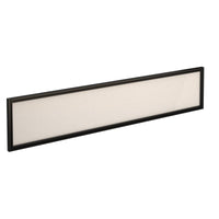 Straight glazed desktop screen with aluminium frame
