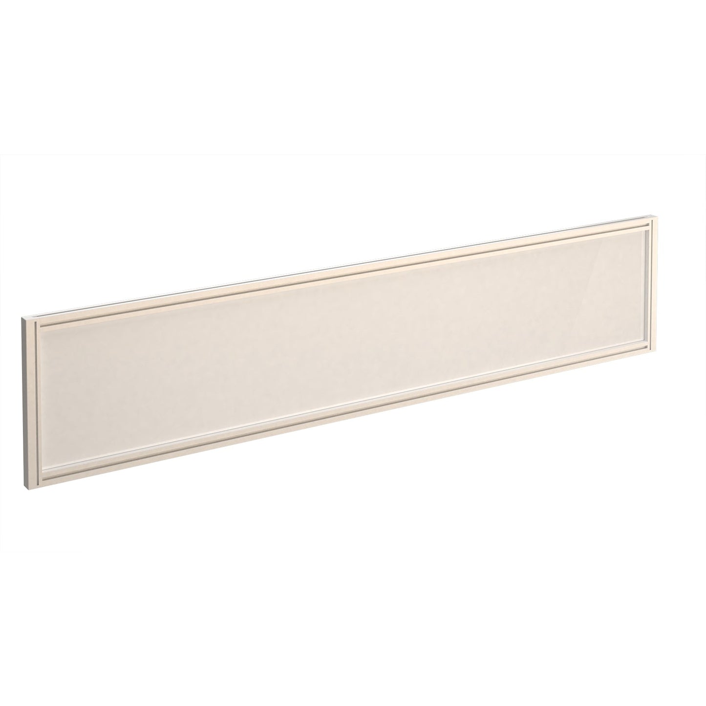 Straight glazed desktop screen with aluminium frame