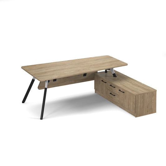 Anson Desk & Storage - Steel Leg