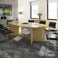 Arrow head leg radial boardroom table