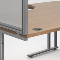 Aluminium framed screen brackets - return (pair)