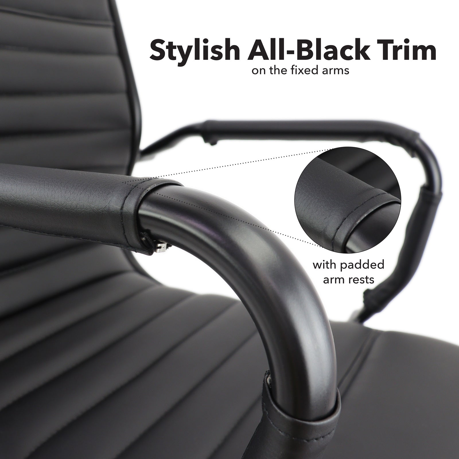 Bari executive visitors chair black frame