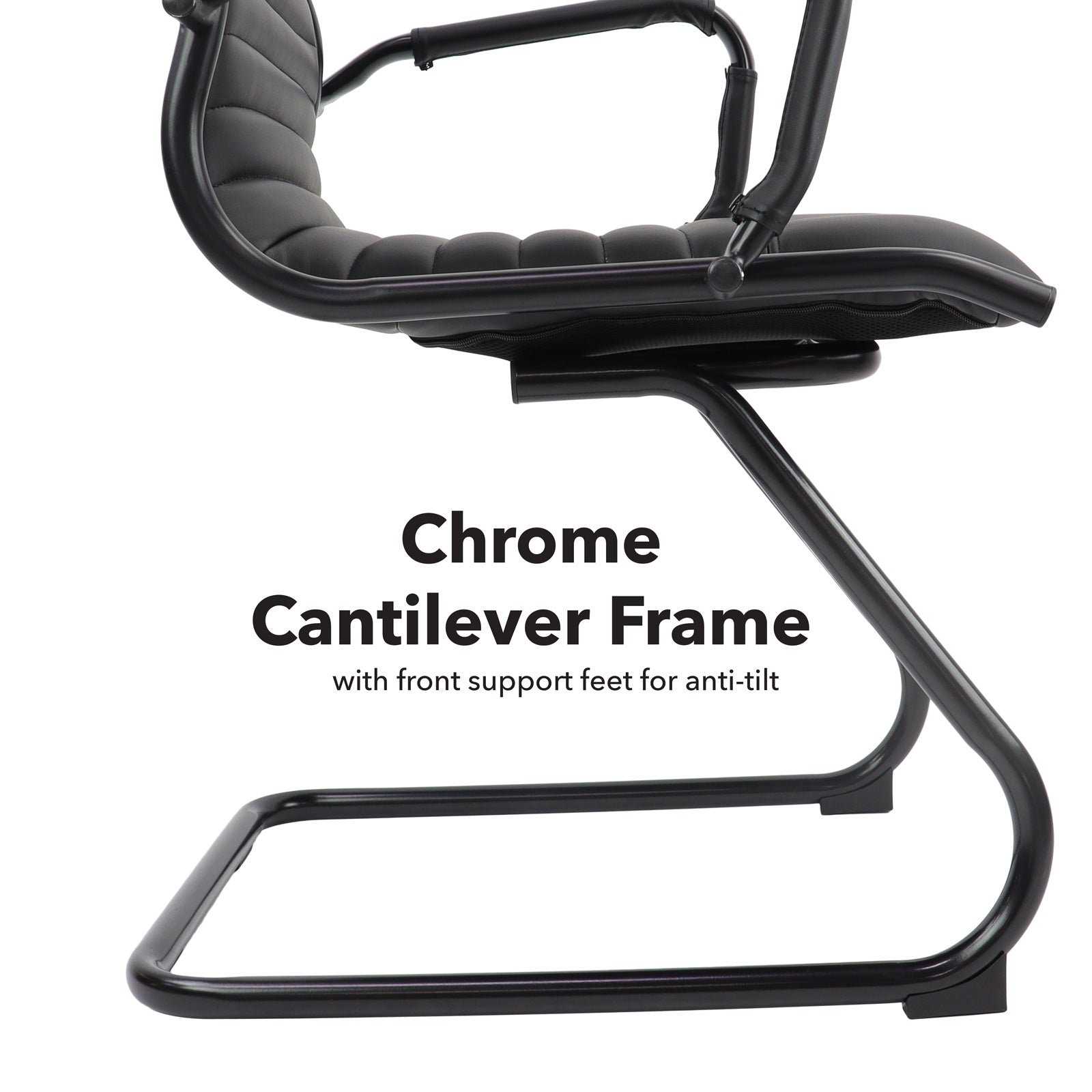 Bari executive visitors chair black frame