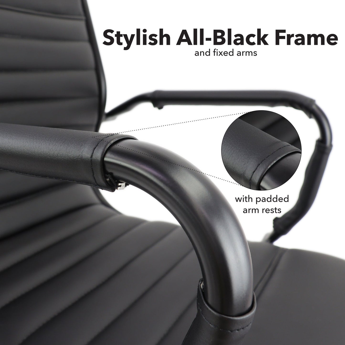 Bari high back executive chair black frame