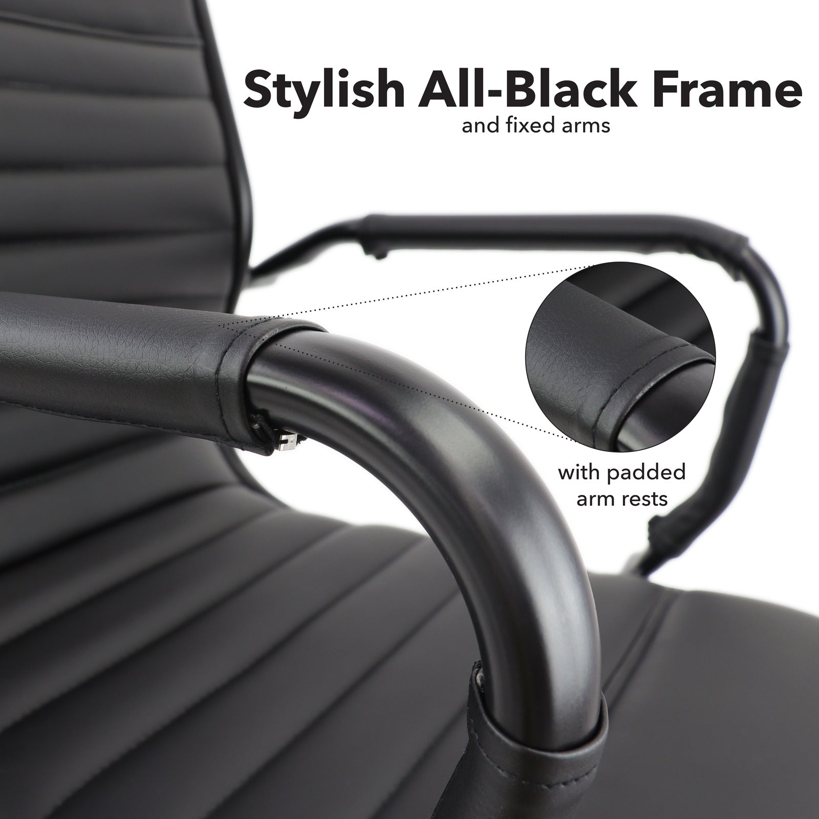 Bari high back executive chair black frame