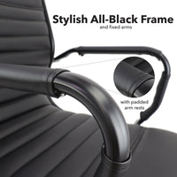 Bari high back executive chair black frame