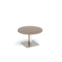 Brescia circular coffee table with flat square base