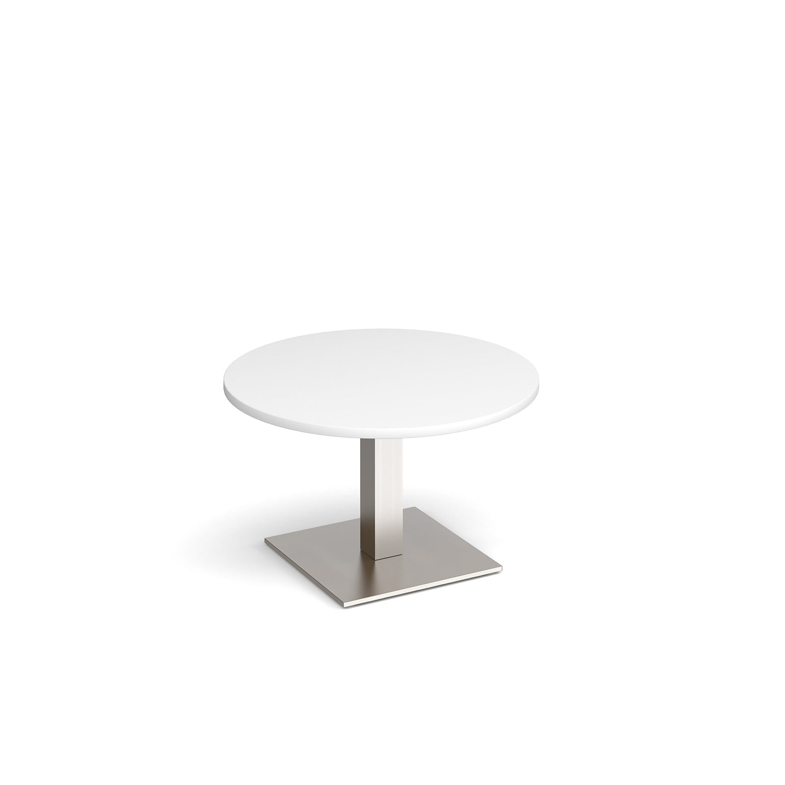 Brescia circular coffee table with flat square base
