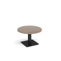 Brescia circular coffee table with flat square base