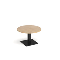 Brescia circular coffee table with flat square base