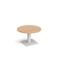 Brescia circular coffee table with flat square base