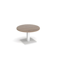Brescia circular coffee table with flat square base