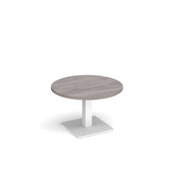 Brescia circular coffee table with flat square base