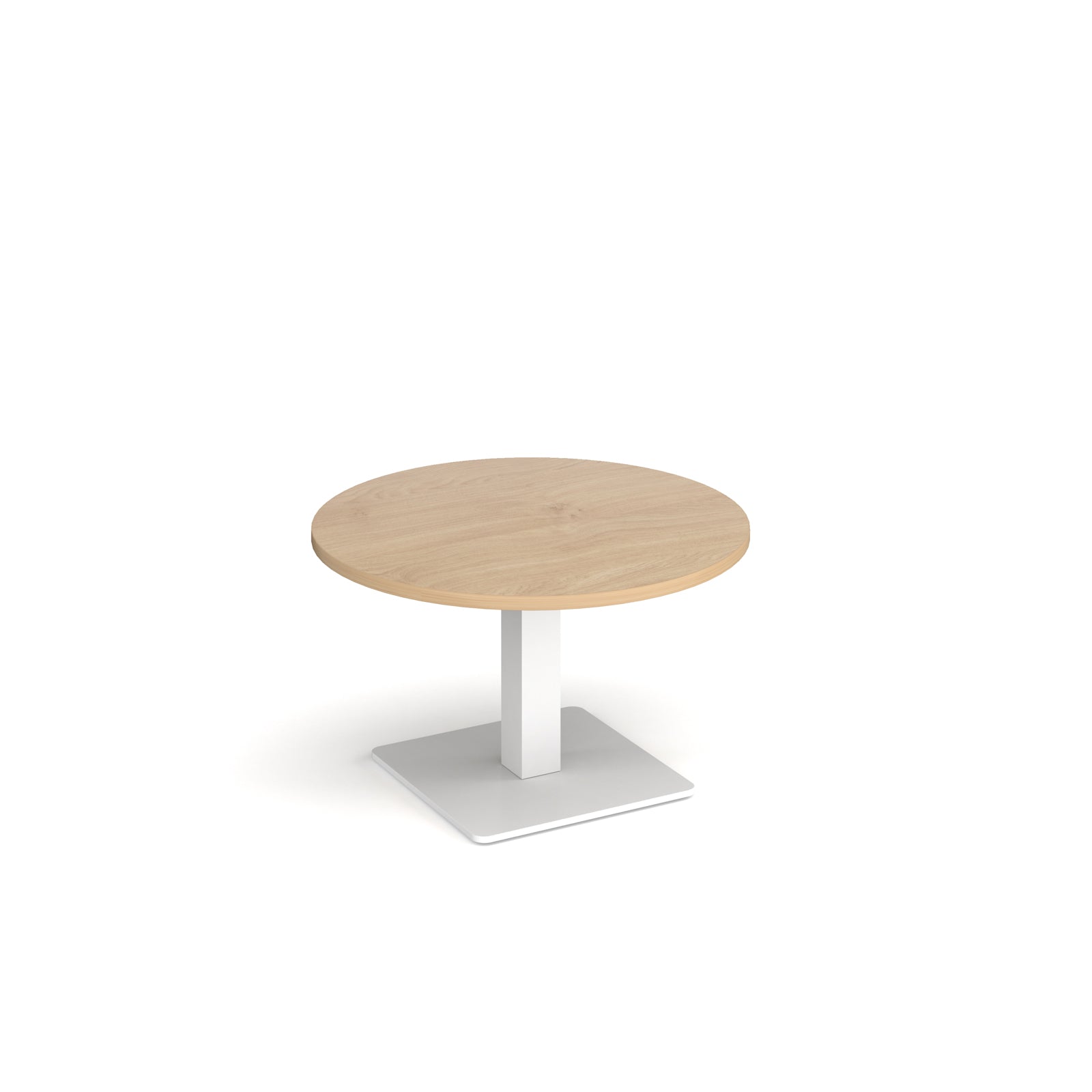 Brescia circular coffee table with flat square base